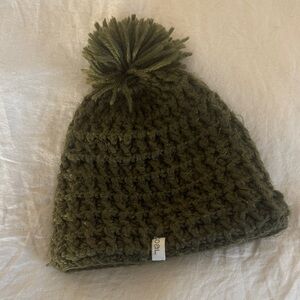 Coal Green Pom Pom Beanie